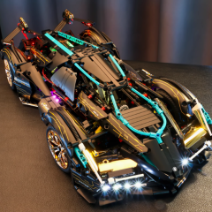 1:8兰博黑武士V12积木机械拼装模型摆件遥控汽车跑车玩具男孩儿童