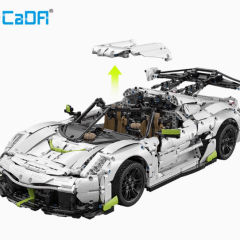 cada咔搭柯尼塞格传奇赛道跑车模型机械联动积木益智拼装玩具男孩