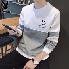 花花公子圆领卫衣男士打底衫秋冬季新款上衣服长袖t恤男装打底衫