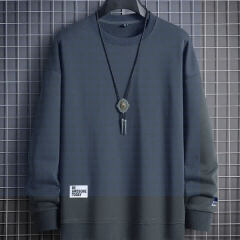 长袖t恤男打底衫冬季新款加绒加厚大码加肥加大男士胖子白色卫衣