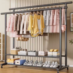 简易晾衣架落地卧室家用室内阳台户外可移动挂晒衣服晒凉衣帽架子