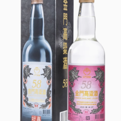 金门高粱酒 58度 红标白金龙 600ml单瓶盒装