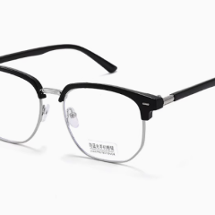 斯文败类半框近视眼镜框架男款